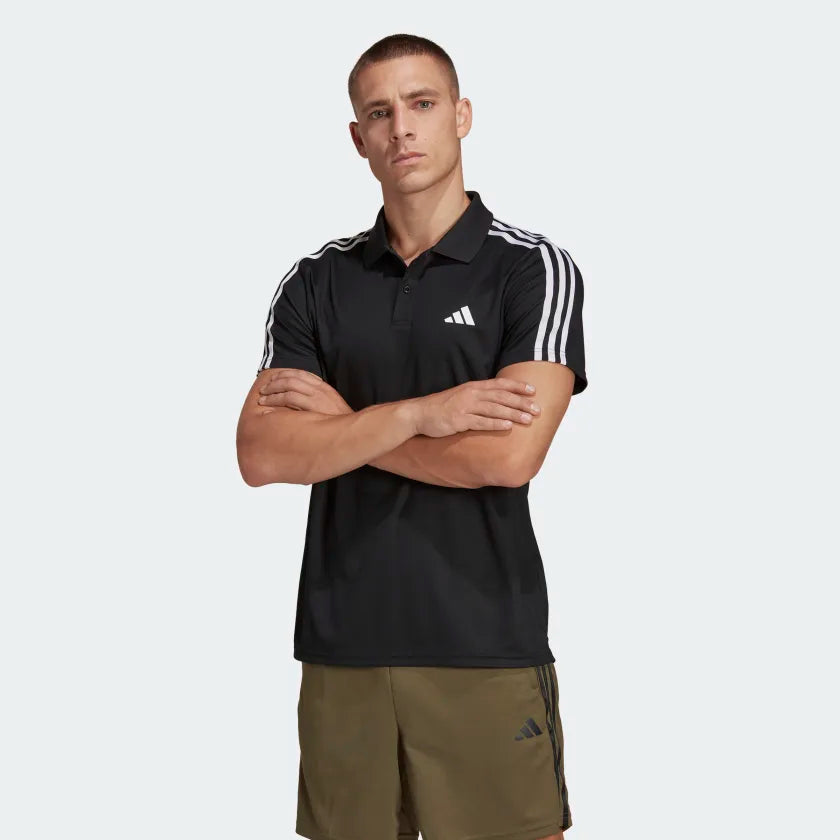 ADIDAS TRAIN ESSENTIALS PIQUÉ 3-STRIPES TRAINING POLO  חולצת פולו לגברים