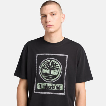 Timberland טי שירט לגברים עם שרוולים קצרים והדפס