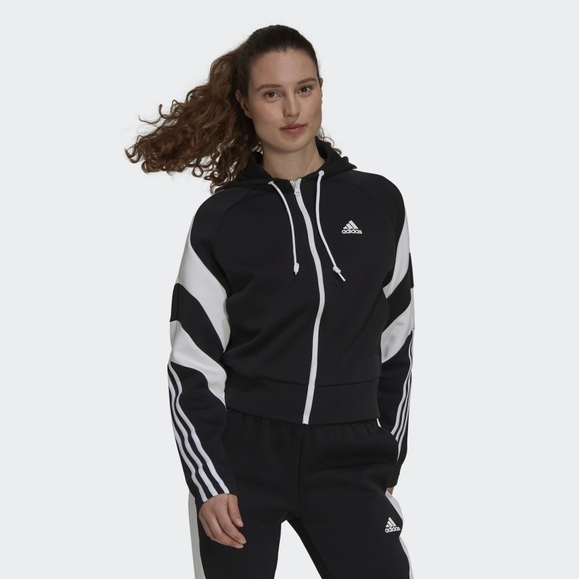 ADIDAS SPORTSWEAR COLORBLOCK FULL-ZIP JACKET קפוצון לנשים