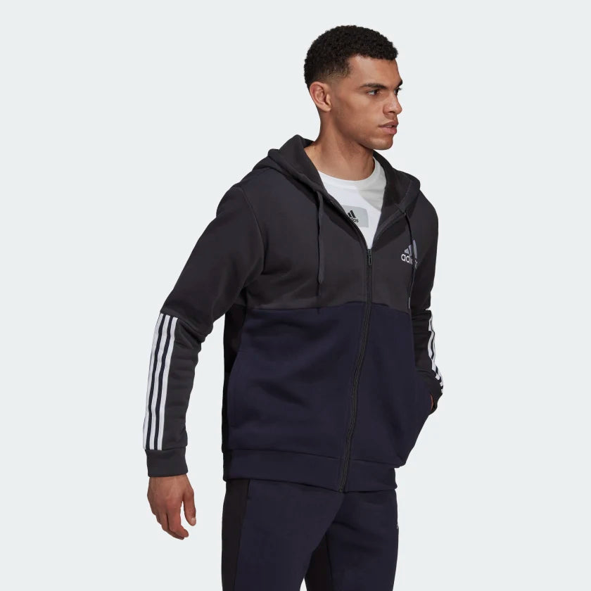 ADIDAS ESSENTIALS COLORBLOCK FLEECE FULL-ZIP HOODIE קפוצון לגברים