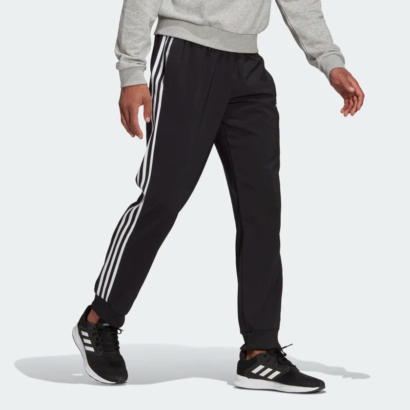 ADIDAS AEROREADY ESSENTIALS TAPERED-CUFF WOVEN 3-STRIPES  מכנסים לגברים